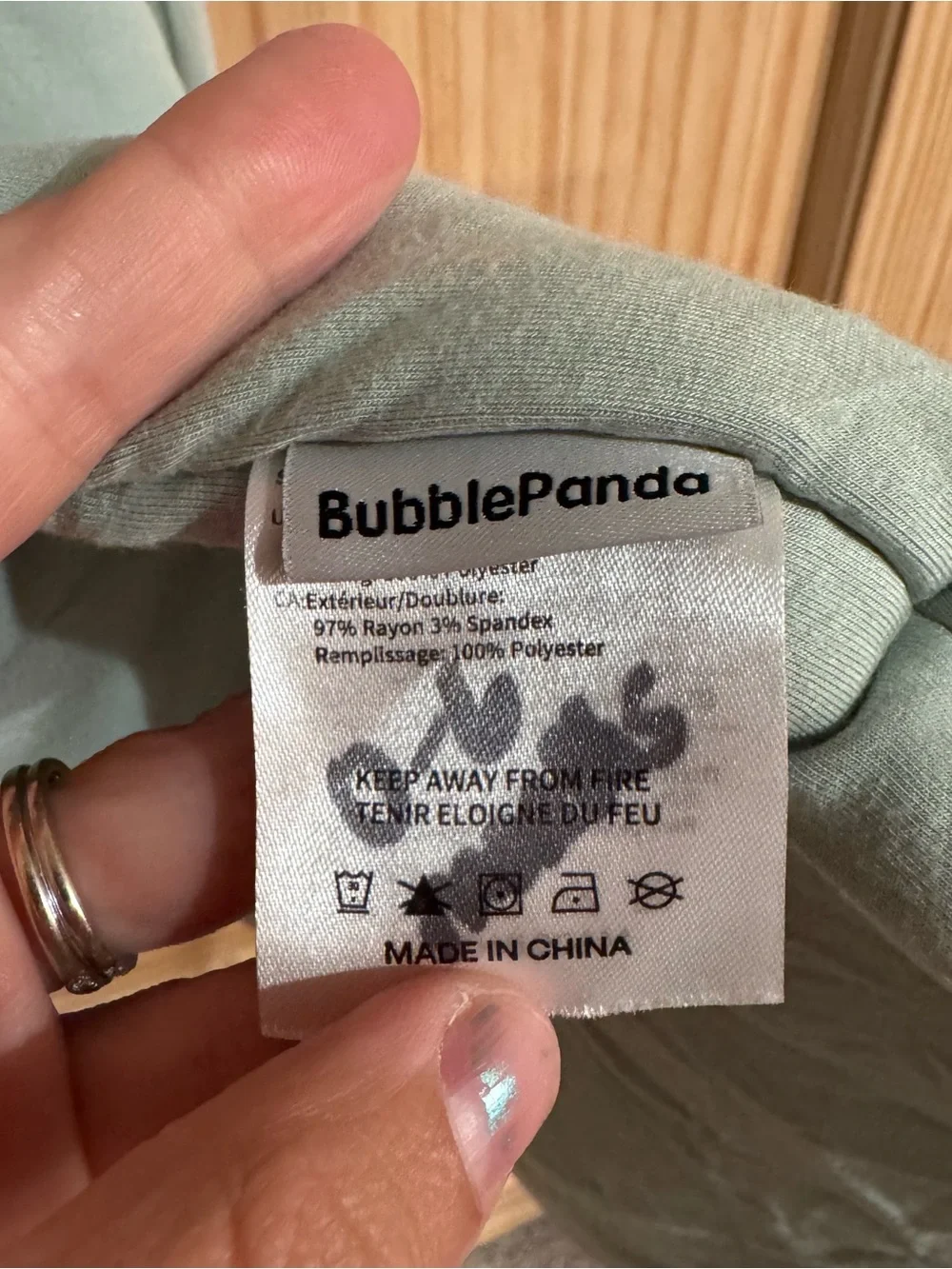 BubblePanda Baby Sleep Sack Sage Green 2.5 TOG Bamboo‎ Rayon Size Small 50-68cm